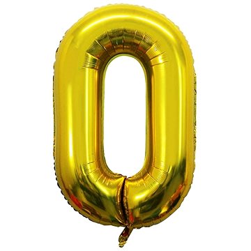 Atomia fóliový balón narozeninové číslo 0, zlatý 46 cm (02120)