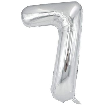 Atomia fóliový balón narozeninové číslo 7, stříbrný 82 cm (02157)