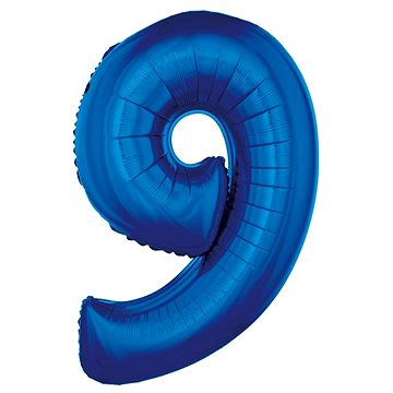 Atomia fóliový balón narozeninové číslo 9, modrý 102 cm (02198)