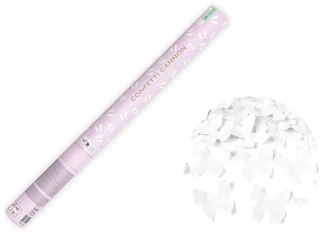 Párty konfety 60 cm - bílí motýlci