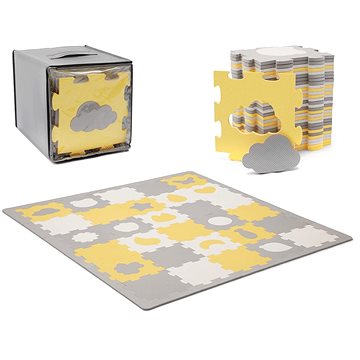 Kinderkraft Select Podložka pěnová puzzle Luno 185 × 165 cm Yellow 30 ks (KPLUSH00YEL0000)