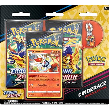 Pokémon TCG: SWSH12.5 Crown Zenith Pin Collection - Cinderace (ASSRT0820650851933c)