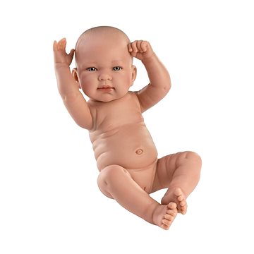 Llorens 73802 New Born Holčička - realistická panenka miminko s celovinylovým tělem - 40 cm (8426265738021)