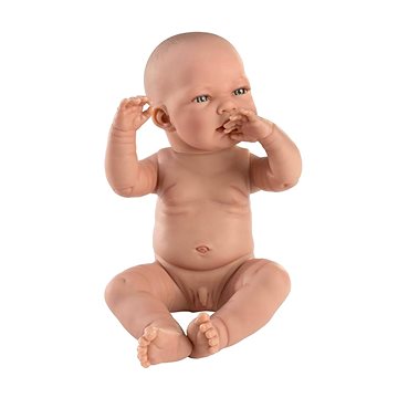 Llorens 84301 New Born Chlapeček - realistická panenka miminko s celovinylovým tělem - 43 cm (8426265843015)