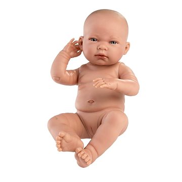 Llorens 84302 New Born Holčička - realistická panenka miminko s celovinylovým tělem - 43 cm (8426265843022)