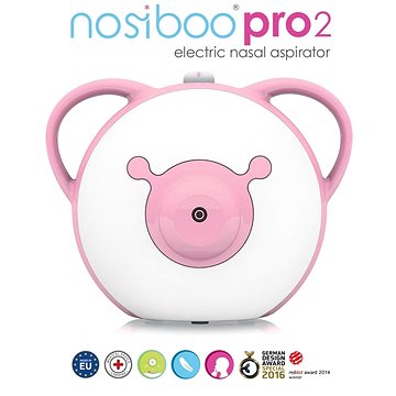 Nosiboo Pro2 Elektrická odsávačka nosních hlenů růžová (5999885976621)