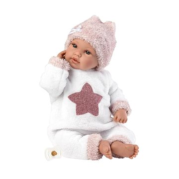 Llorens 63648 New Born - realistická panenka se zvuky a měkkým látkovým tělem - 36 cm (8426265636488)