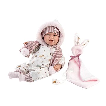 Llorens 74030 New Born - realistická panenka se zvuky a měkkým látkovým tělem - 42 cm (8426265740307)