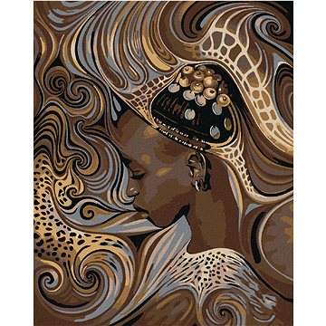 Malování podle čísel - Africká domorodá dívka (HRAmal00042nad)