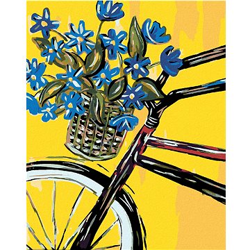 Malování podle čísel - Modré květy na kole (HRAmal00081nad)