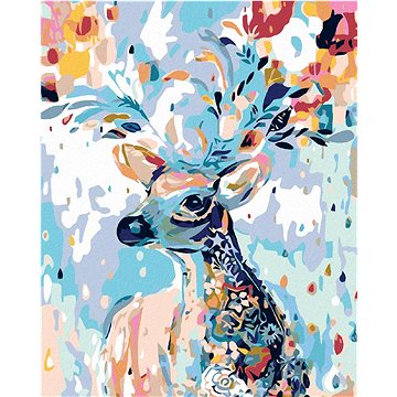 Malování podle čísel - Kytičkový jelen (HRAmal00187nad)