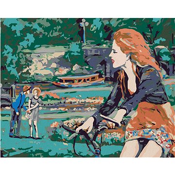 Malování podle čísel - Žena na kole v parku (HRAmal00341nad)