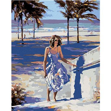 Malování podle čísel - Když jde žena z pláže (HRAmal00347nad)