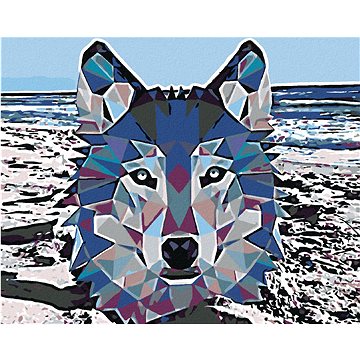 Malování podle čísel - Mozaikový vlk (HRAmal00419nad)