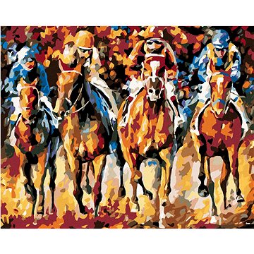 Malování podle čísel - Závody na koních (HRAmal00447nad)