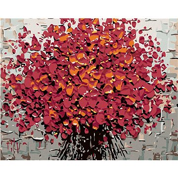 Malování podle čísel - Rudé květy (HRAmal00501nad)