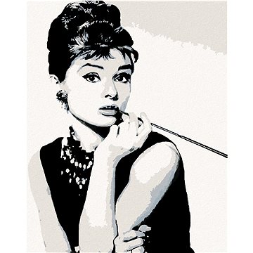 Malování podle čísel - Audrey Hepburn černobílá (HRAmal00697nad)