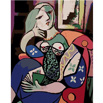 Malování podle čísel - Žena s knihou v obývacím pokoji (HRAmal00786nad)
