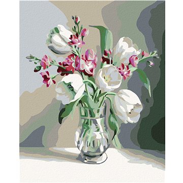 Malování podle čísel - Bílé tulipány (HRAmal00876nad)