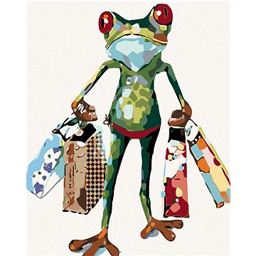 Malování podle čísel - Žába na nákupech (HRAmal00893nad)