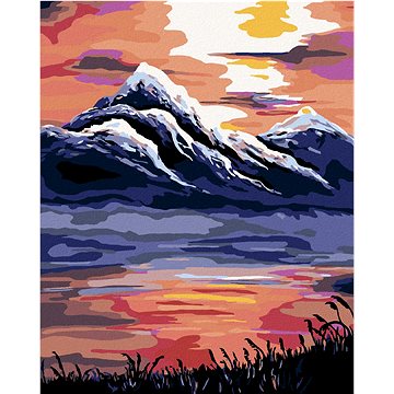 Malování podle čísel - Západ slunce nad horami (HRAmal00924nad)
