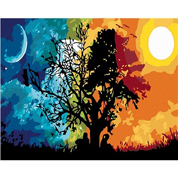 Malování podle čísel - Strom noc a den (HRAmal00949nad)