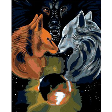 Malování podle čísel - Tři vlci (HRAmal01014nad)