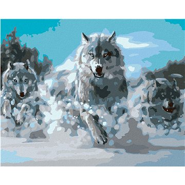 Malování podle čísel - Běžící vlci (HRAmal01040nad)