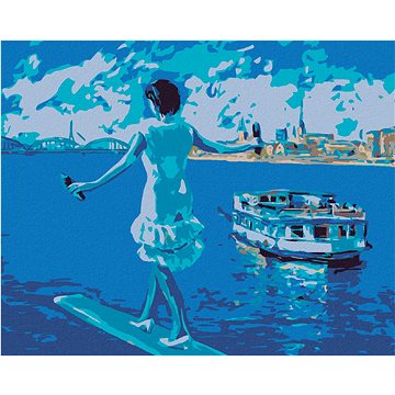 Malování podle čísel - Balancování nad mořem a plující loď (HRAmal01098nad)