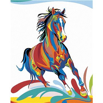 Malování podle čísel - Barevný kůň (HRAmal01166nad)