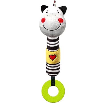 BabyOno Plyšová pískací hračka s kousátkem Zebra Zack, 26 cm (5901435409169)