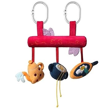 BabyOno Závěsná edukační hračka na kočárek Small Cook - červená (5901435413920)