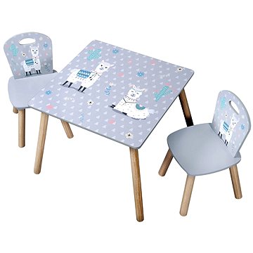 Kesper sada dětský stolek se 2 židlemi motiv Alpaka (4000270177026)