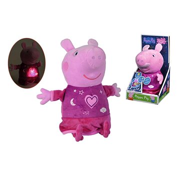 Simba Peppa Pig 2v1 plyšový usínáček hrající + světlo, růžový (4006592070144)