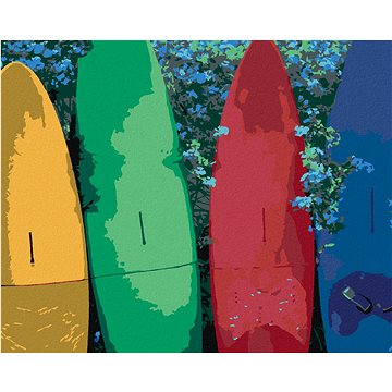 Zuty - Malování podle čísel - SURFAŘSKÁ PRKNA (DENNIS FRATES), 80x100 cm, vypnuté plátno na rám (HRAmmb03769nad)