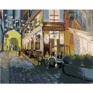 Zuty - Malování podle čísel - RESTAURACE V PAŘÍŽI, 80x100 cm, vypnuté plátno na rám (HRAmmb10757nad)