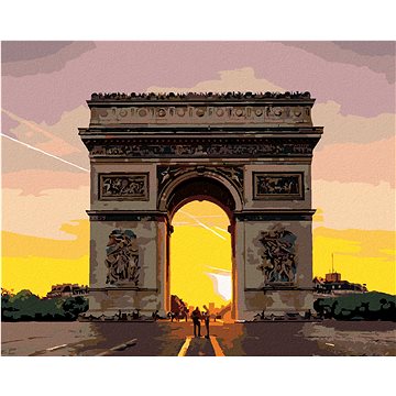 Zuty - Malování podle čísel - VÍTEZNÝ OBLOUK V PAŘÍŽI, 80x100 cm, vypnuté plátno na rám (HRAmmb10781nad)