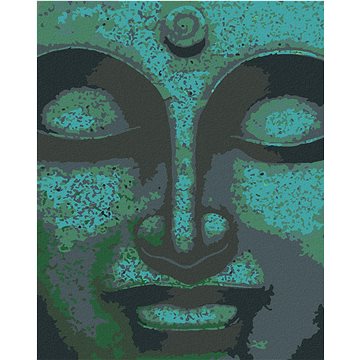 Zuty - Malování podle čísel - ZELENÝ BUDDHA, 80x100 cm, vypnuté plátno na rám (HRAmmb10931nad)