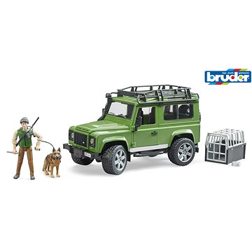 Bruder Lesnictví - Land Rover Defender s myslivcem a psem (4001702025878)
