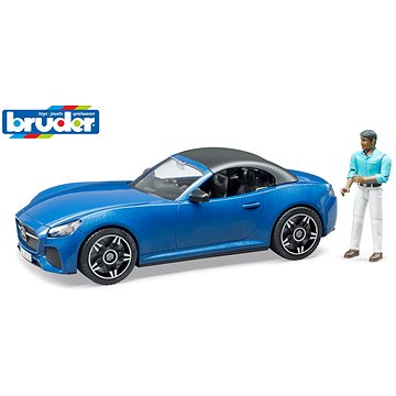 Bruder Volný čas - kabriolet modrý s řidičem (4001702034818)