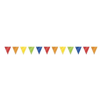 Girlanda - barevné vlajky - pvc - 10 m (11179903030)