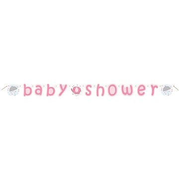 Girlanda "baby shower" těhotenský večírek - holka / girl - 160 cm (11179416691)
