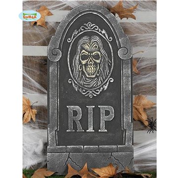 “RIP” náhrobek s lebkou vel. 33x65 cm - halloween (8434077261279)