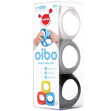 OIBO elastické kostičky 3 černobílé barvy (7640153434210)