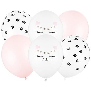 Sada latexových balónků - motiv kočičky - 30 cm - 6 ks (5900779180062)