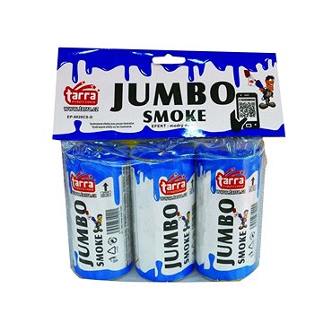 Dýmovnice - jumbo smoke - modrá - 3ks - trhací pojistka (8595596319084)
