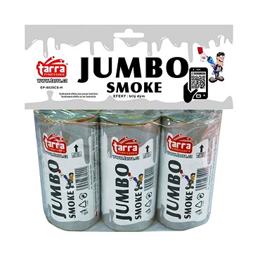 Dýmovnice - jumbo smoke - bílá - 3ks - trhací pojistka (8595596319237)