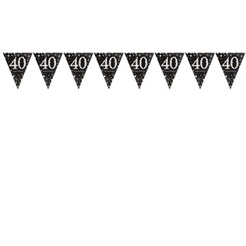 Girlanda vlajky 40 let - narozeniny - happy birthday - 400 cm (13051637323)