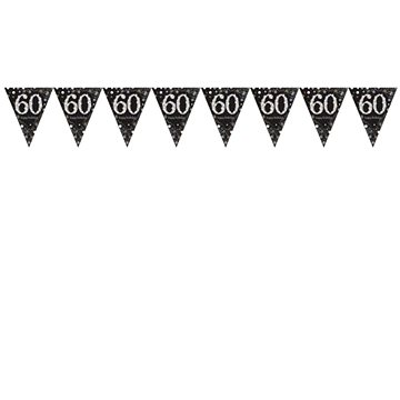 Girlanda vlajky 60 let - narozeniny - happy birthday - 400 cm (13051637347)