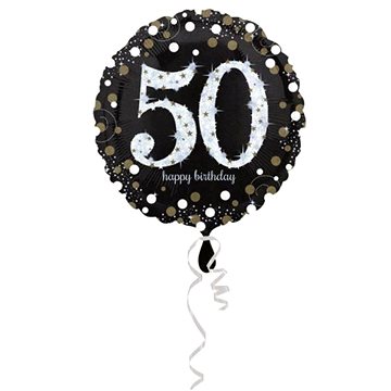 Balón foliový 50 let - happy birthday - narozeniny - 43 cm (26635321310)